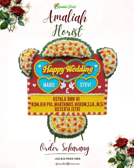 Papan Bunga Pernikahan Lahei